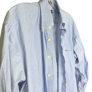 Tommy Hilfiger 15.5"/32-33 American Classics Men Blue Gingham Button Down Shirt